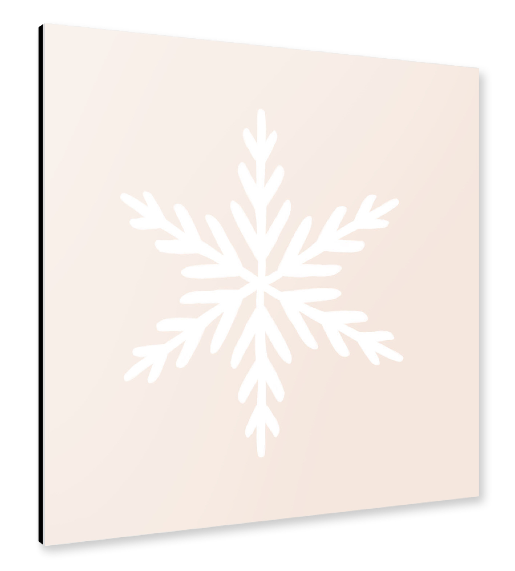 Alu-Dibond "Schneeflocke-Illustration" 30x30 cm artboxONE