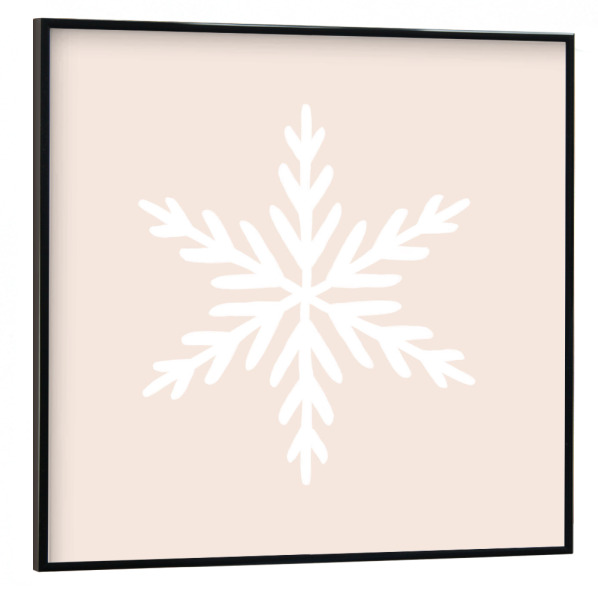 Poster mit schwarzem Rahmen 30x30 cm "Schneeflocke-Illustration" artboxONE - Für Kinder,Abstrakt,Geometrie,Weihnachten,Festivals