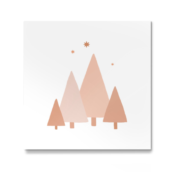 Galerie-Print "Minimale Bäume & Sterne" 30x30 cm artboxONE