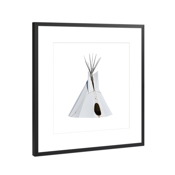 Poster mit Rahmen Schwarz (Metallic) "Native Teepee" artboxONE - Reise,Reise / Länder