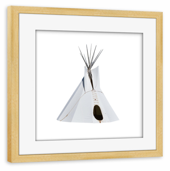 Poster mit Rahmen kiefer "Native Teepee" artboxONE - Reise,Reise / Länder