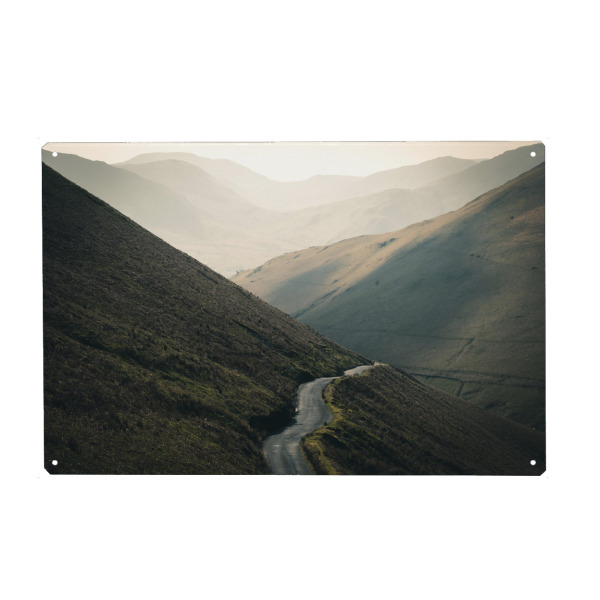 Holzbild "Bergrennen" artboxONE - Natur,Reise,Sport,Reise / Länder - Lake district,Fahrrad,Rennrad,Bicycle,Moody,Natur,Landschaft