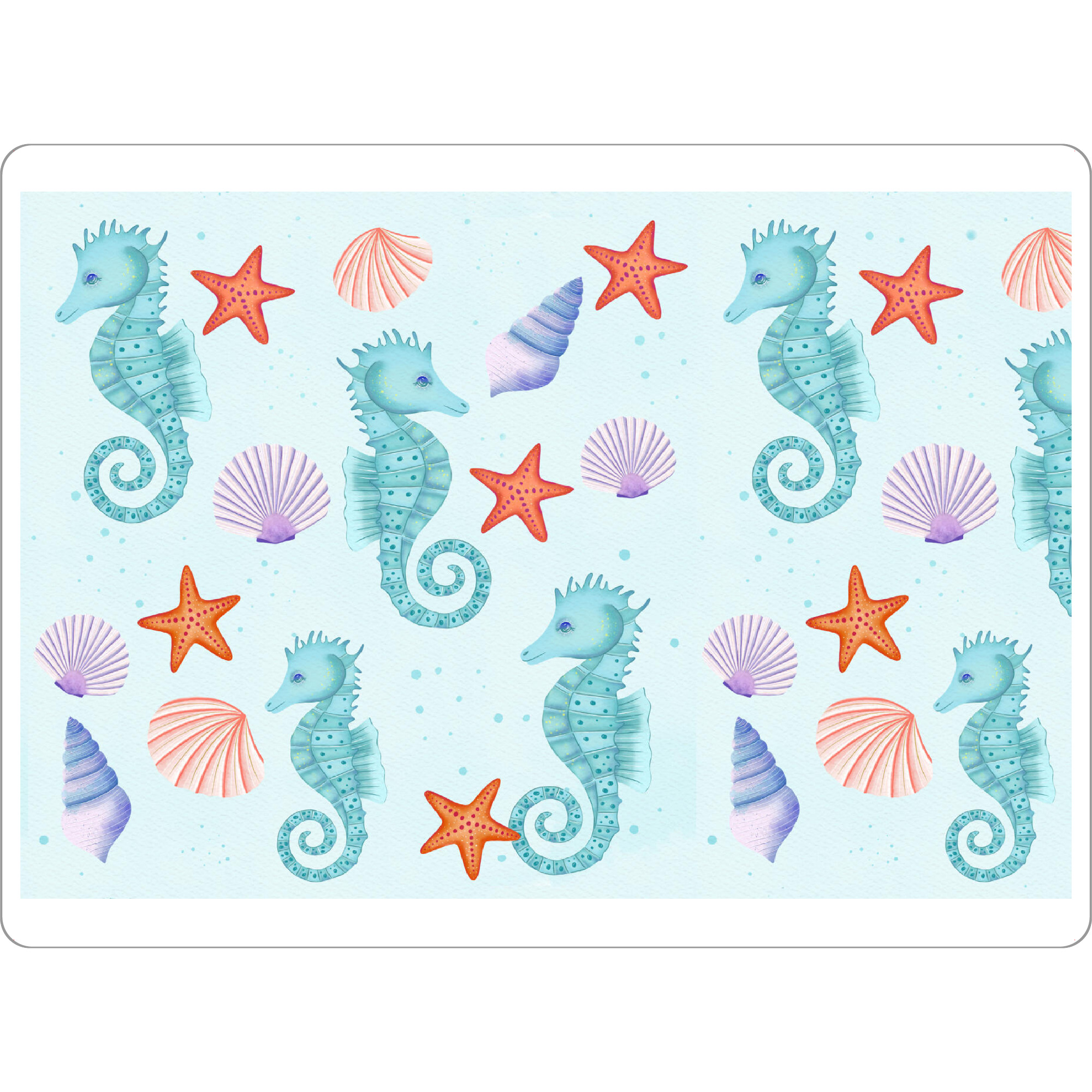 Tischset "Seepferdchen und ganz viel Meer" artboxONE - Für Kinder,Tiere,Unterwasser