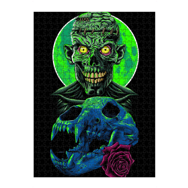 Puzzle Ravensburger "Schädel und Blumenzombie" artboxONE - Tiere,Fiktion