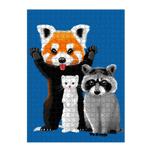 artboxONE Puzzle "Raccoon, ferret and red panda" artboxONE - Für Kinder,Tiere