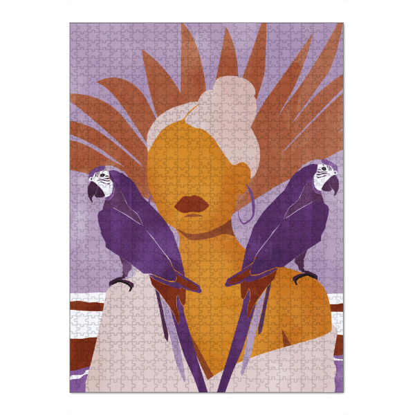 Puzzle Ravensburger "Tropical Girl von TAS" artboxONE - Natur,Floral,Tiere