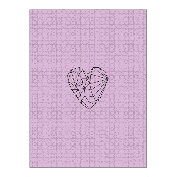 Puzzle Ravensburger "Graphic Heart" artboxONE - Abstrakt,Liebe - Heart,Herz,Grafik,Abstrakt,Abstract,Love,Black,Purple,Minimalistisch - Bild heart