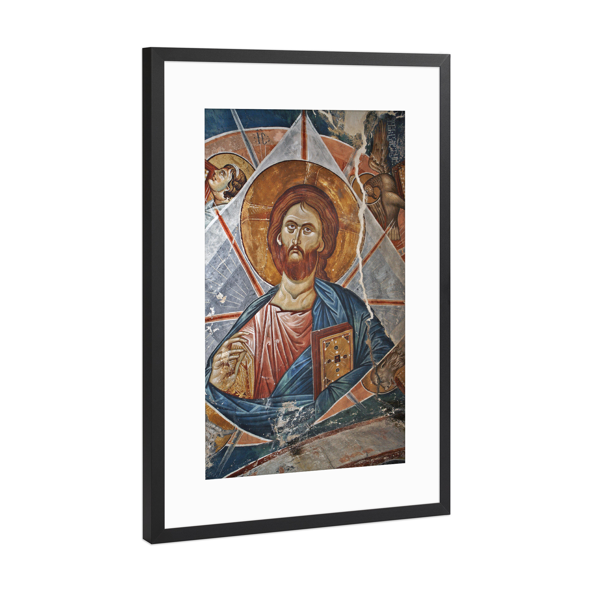 Poster mit Rahmen Schwarz (Metallic) "Thronender Christus" artboxONE - Menschen,Männer - Christus,Meister,Gerasime,Bunt,Mann,Religion