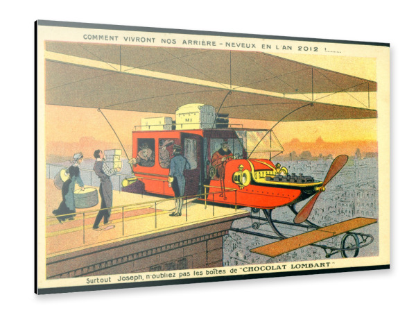 Alu-Dibond "Zukunftsvision - Flugzeug" 30x20 cm artboxONE