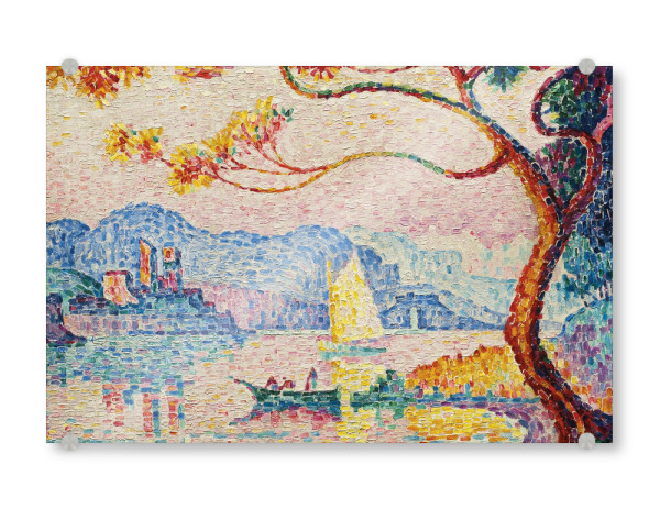 Acrylglasbild "Antibes, Petit Port de Bacon" artboxONE - Natur,Reise - Paul signac,Kleiner,Port,Natur,Landschaft,Reise,Bunt,Kunst,Malerei,Gemälde