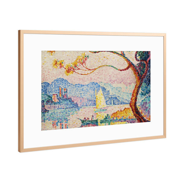 Poster mit Rahmen Kupfer "Antibes, Petit Port de Bacon" artboxONE - Natur,Reise