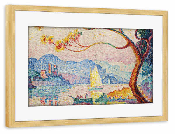 Poster mit Rahmen kiefer "Antibes, Petit Port de Bacon" artboxONE - Natur,Reise