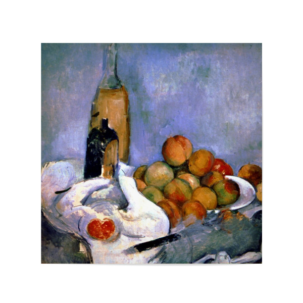 Poster 20x20 cm "Bottles and apples" artboxONE - Essen & Trinken,Essen & Trinken / Obst & Gemüse