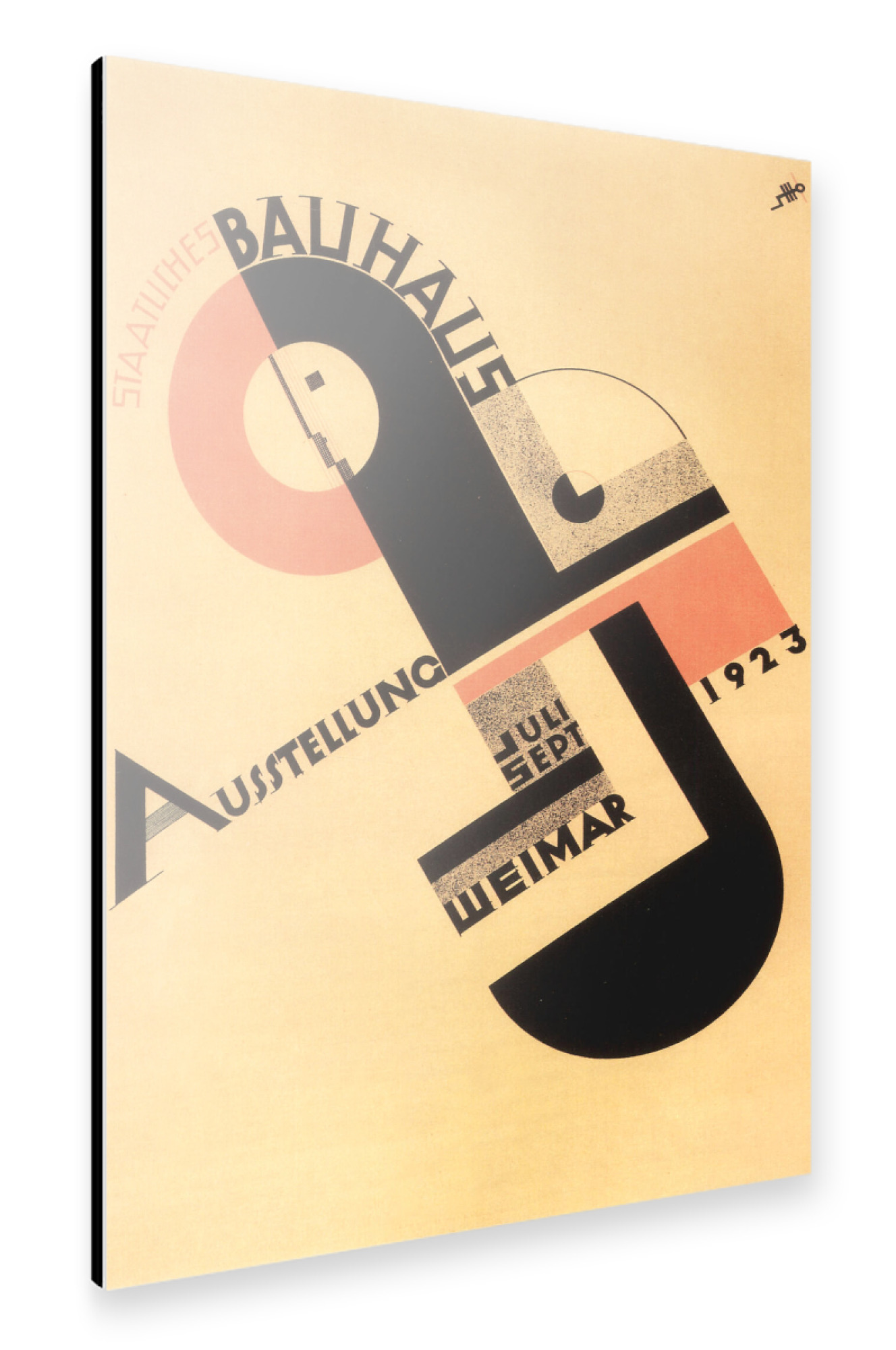 Alu-Dibond "Bauhaus-Ausstellung - Schmidt" 75x50 cm artboxONE