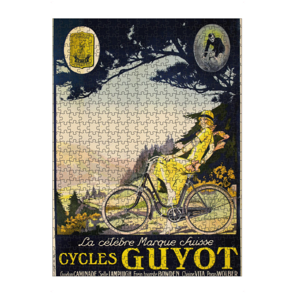 artboxONE Puzzle "Cycles Guyot" artboxONE - Natur,Reise,Menschen - Unbekannter künstler,Fahrrad,Fahren,Fahrer,Natur,Reise,Menschen,Vintage,Plakat