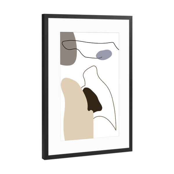 Poster mit Rahmen Schwarz (Metallic) "Abstract everthing" artboxONE - Abstrakt,Geometrie