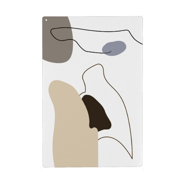 Holzbild "Abstract everthing" artboxONE - Abstrakt,Geometrie - Blue,Brown,Abstract,Abstrakt,Stones,Art,Design,Kunst,Malerei,Formen,Geometrie