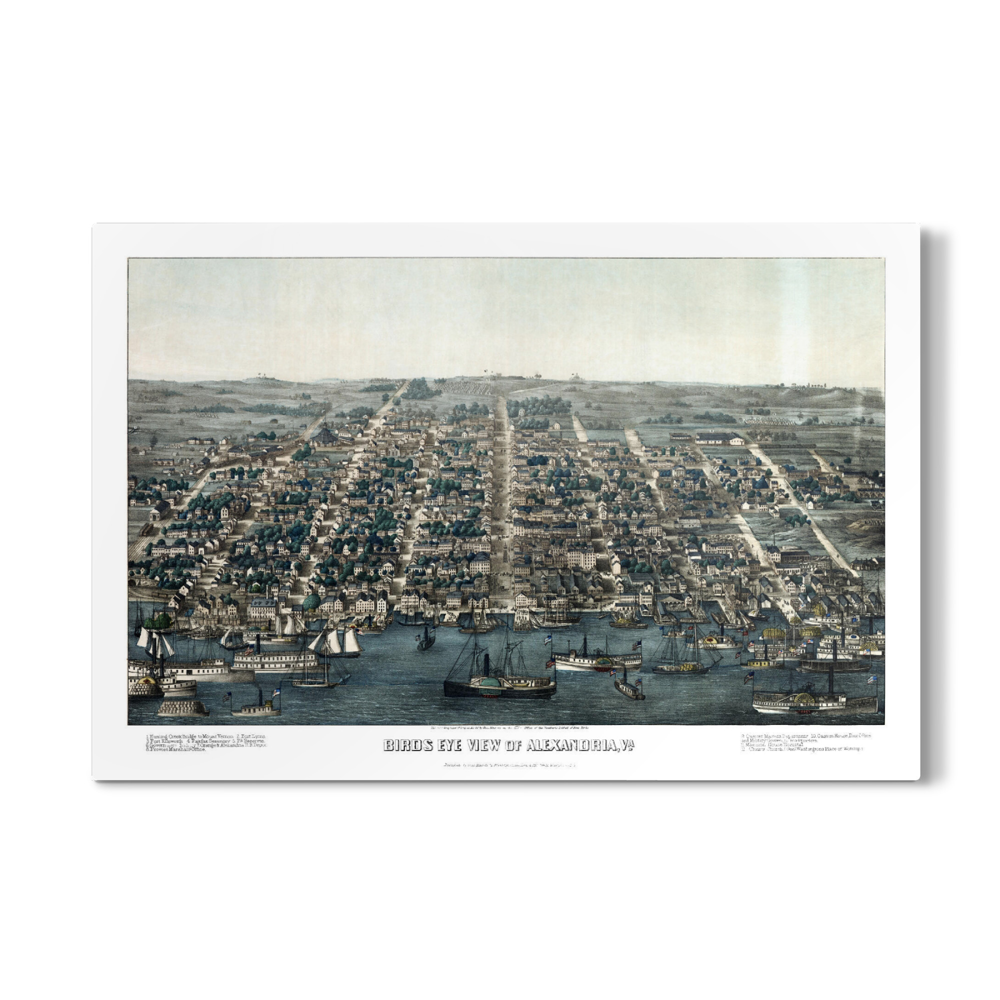 Galerie-Print "Map of Alexandria - Virginia" 75x50 cm artboxONE