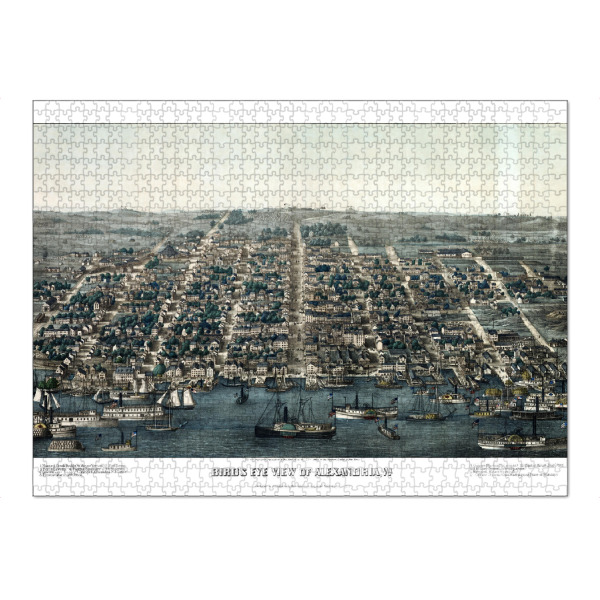 Puzzle Ravensburger "Map of Alexandria - Virginia" artboxONE - Städte,Architektur