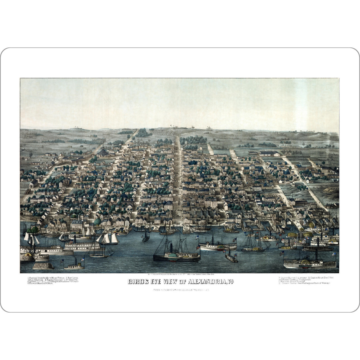 Tischset "Map of Alexandria - Virginia" artboxONE - Städte,Architektur