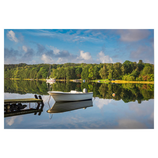 Poster 30x20 cm "Steg, Boot und Wasser" artboxONE - Natur,Reise,Reise / Strand und Meer,Reise / Länder