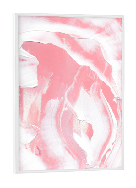 Poster mit weißem Rahmen "Female Intuition" artboxONE - Abstrakt - Acrylmalerei,Acryl,Textur,Pink