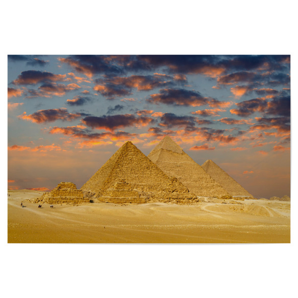 Poster "Die Pyramiden im Sonnenuntergang" artboxONE - Architektur,Reise / Afrika