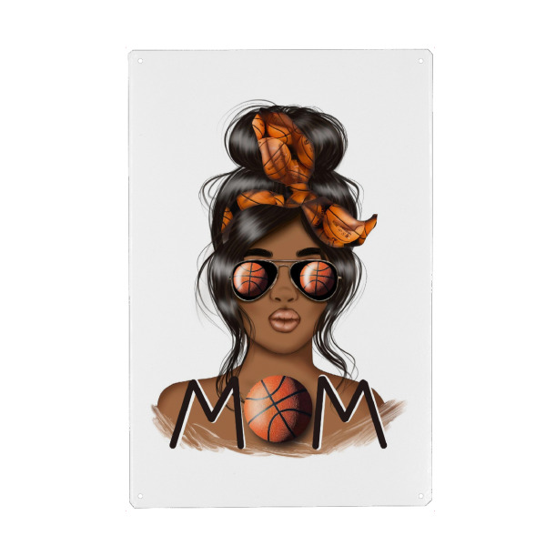 Holzbild "Basketball-Mutter-Illustration" artboxONE - Fashion,Sport,Sport / Motivation,Für Mama,Lustig
