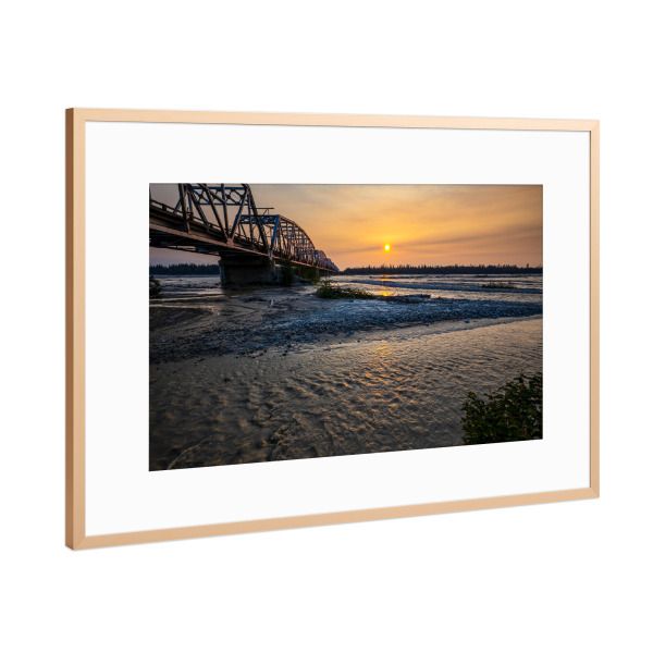 Poster mit Rahmen Kupfer "Landschaft am Alaska Highway" artboxONE - Natur,Reise / Länder