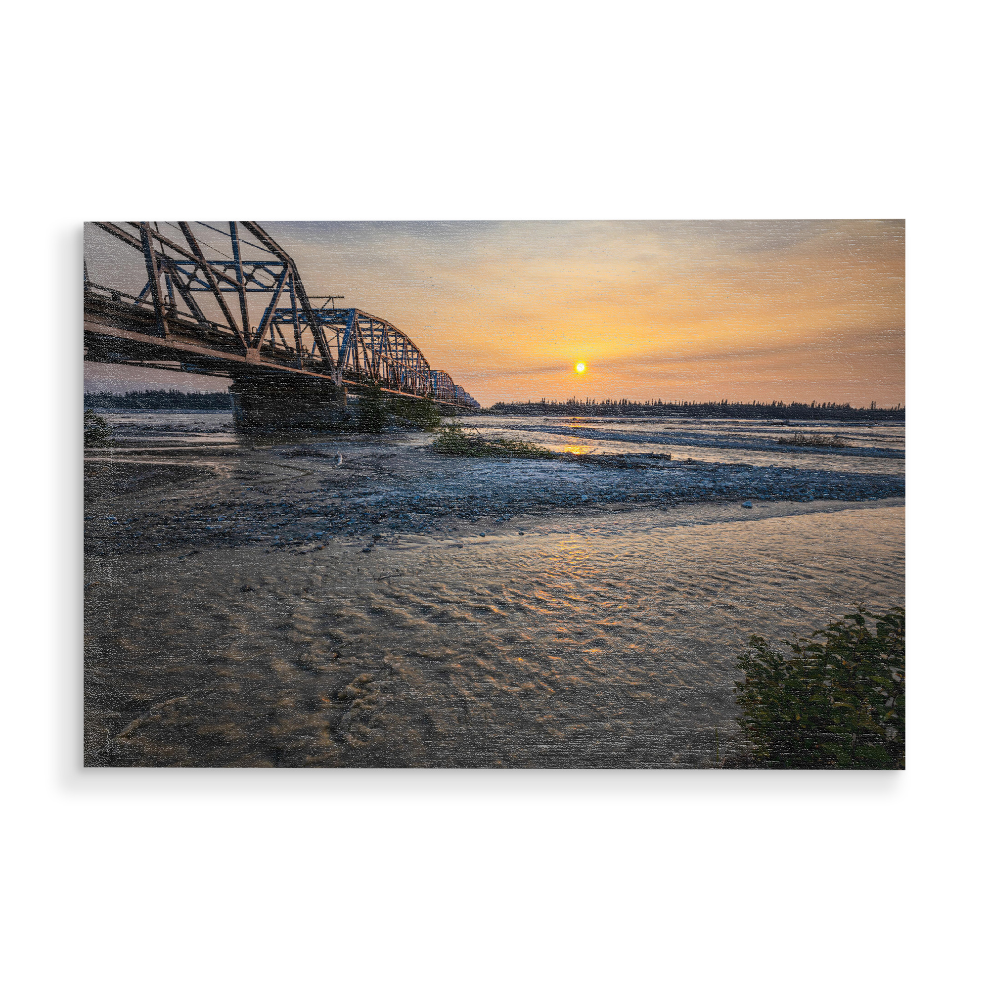 Holzbild "Landschaft am Alaska Highway" artboxONE - Natur,Reise / Länder