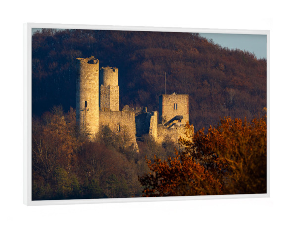 Poster mit weißem Rahmen "Die Ruine Brandenburg" artboxONE - Natur,Architektur