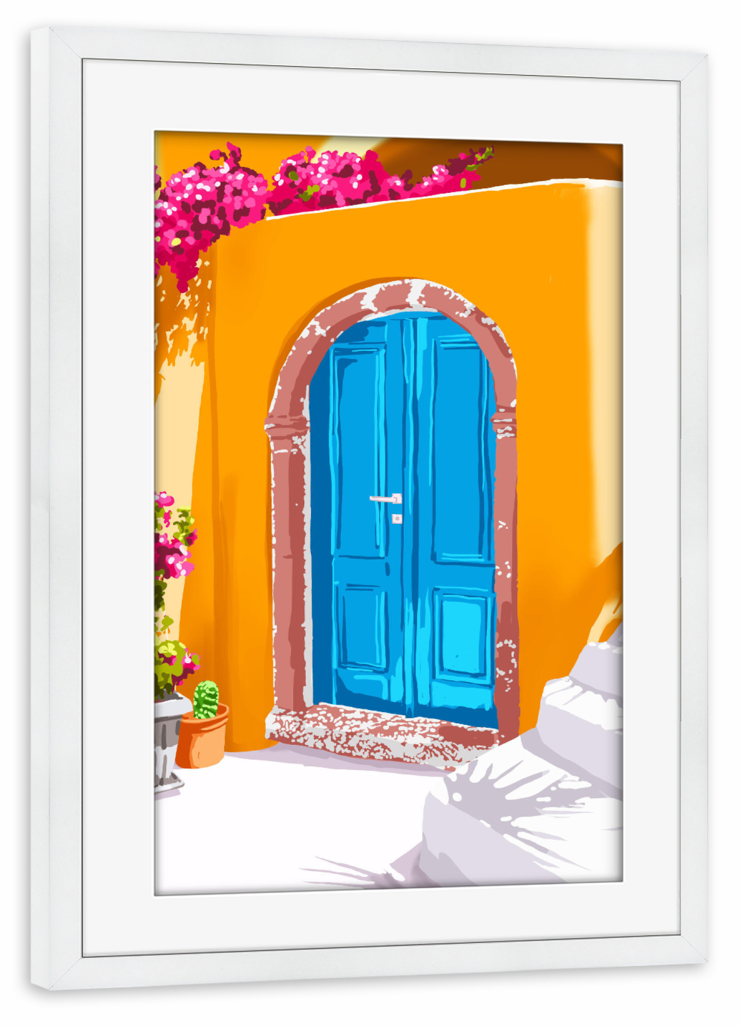 Poster mit Rahmen weiß "Sunny Morocco" artboxONE - Reise,Architektur