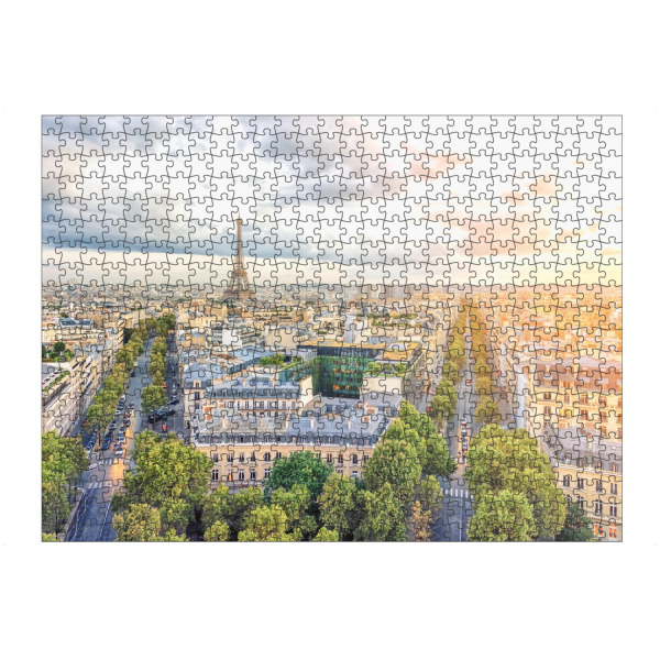 artboxONE Puzzle "Orangefarbene Pariser Stadt" artboxONE - Städte,Reise,Architektur,Städte / Paris,Reise / Länder