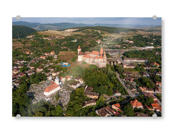Acrylglasbild "Burg Hunedoara in Rumänien" artboxONE - Städte,Architektur