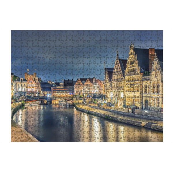 Puzzle Ravensburger "Kanal in Gent" artboxONE - Städte,Reise,Architektur,Reise / Länder,Städte / Weitere