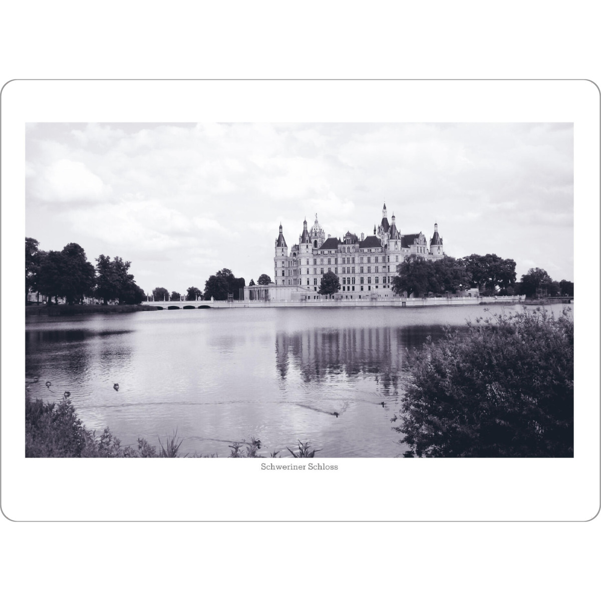 Tischset "Das Schweriner Schloss" artboxONE - Städte,Reise,Schwarzweiß,Architektur,Reise / Länder