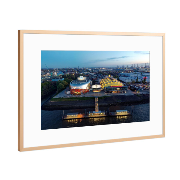 Poster mit Rahmen Kupfer "Stage-Theater im Hamburger Hafen" artboxONE - Städte,Architektur