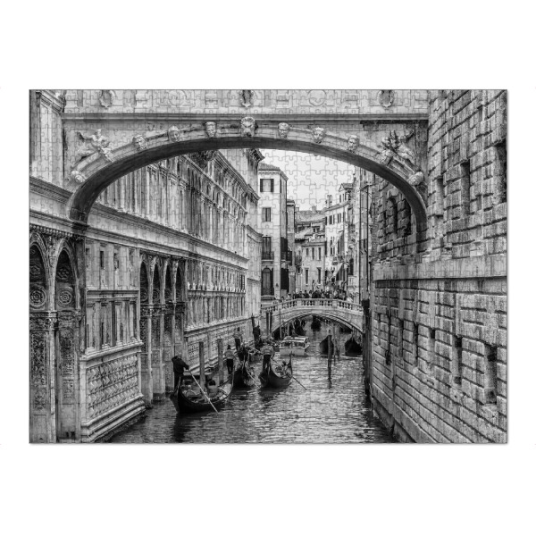 Puzzle Ravensburger "Seufzerbrücke, Venedig, Italien" artboxONE - Schwarzweiß,Architektur,Städte / Venedig