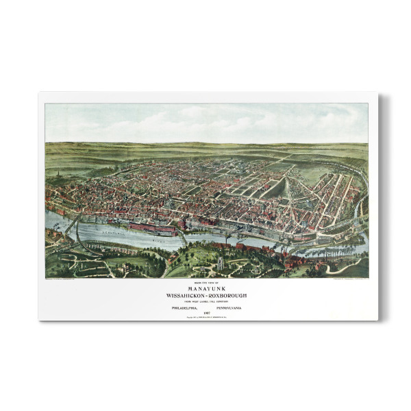 Galerie-Print "Bildliche Karte von Philadelphia" 30x20 cm artboxONE
