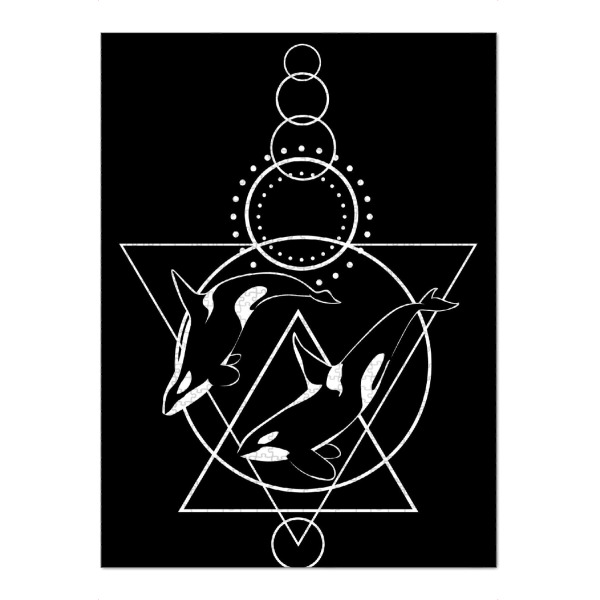 Puzzle Ravensburger "Kreis mit Walen" artboxONE - Tiere,Abstrakt,Geometrie