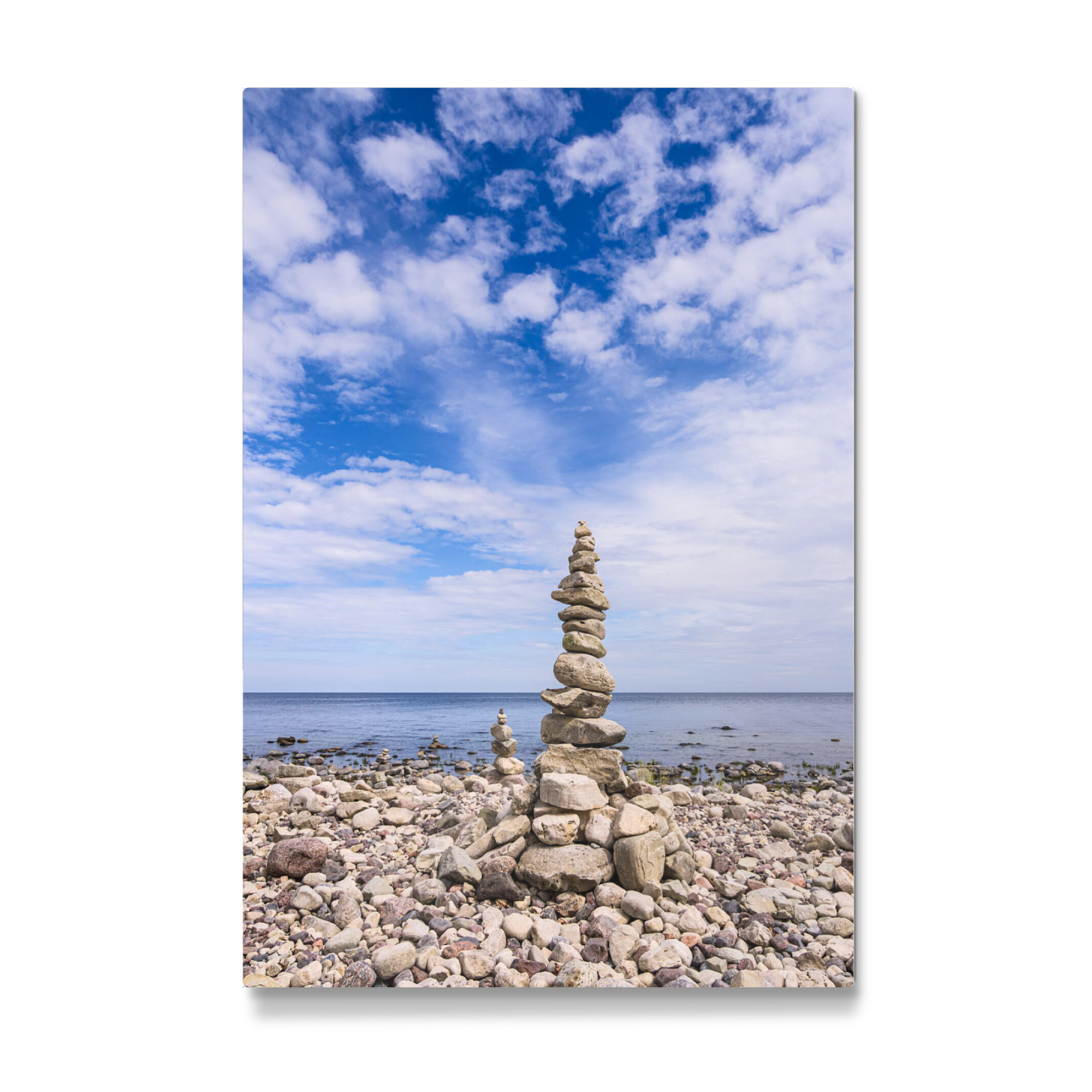 Galerie-Print "Wolken, Ostsee, Steinstapel" 30x20 cm artboxONE