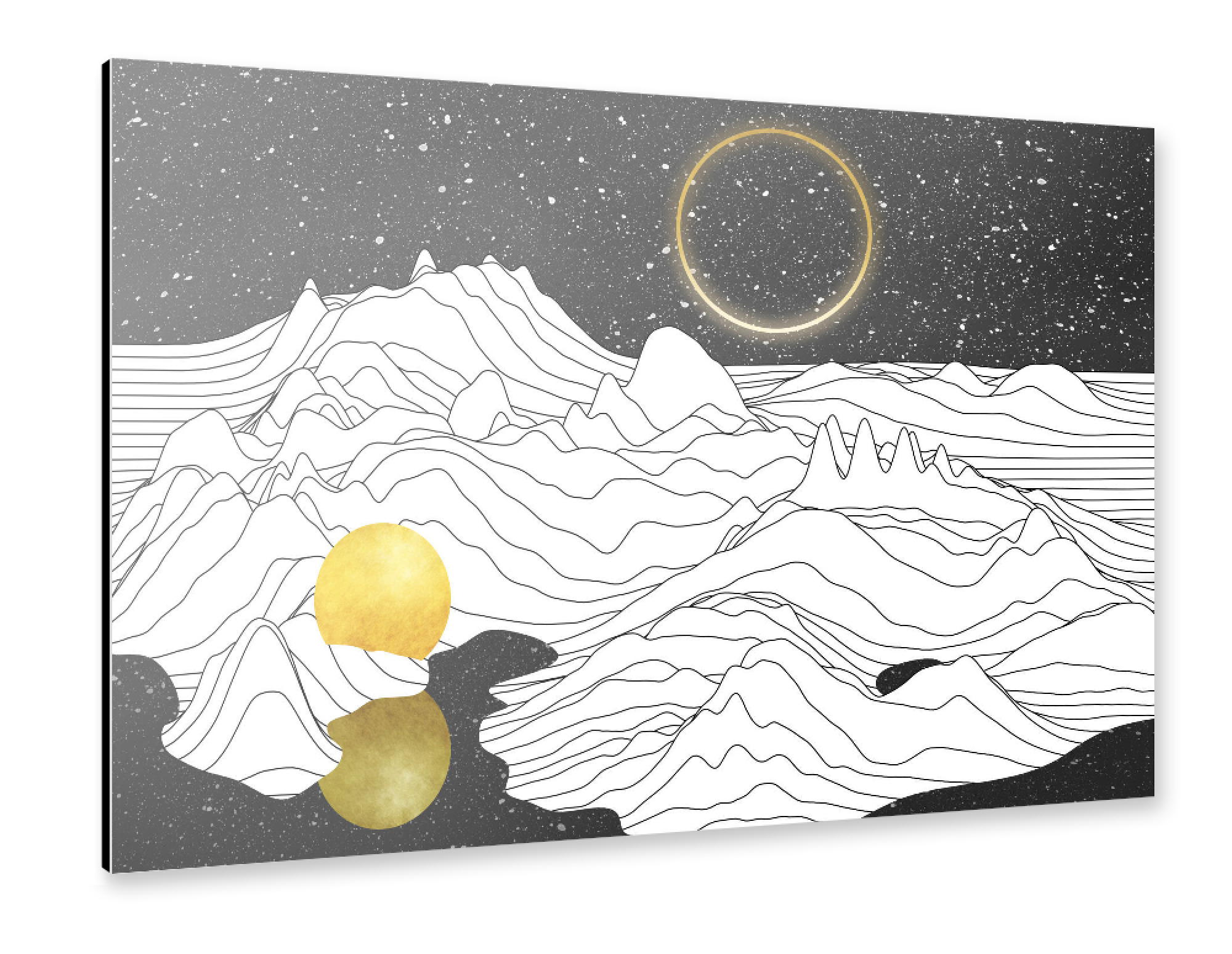 Alu-Dibond "Mono zwei Monde" 75x50 cm artboxONE