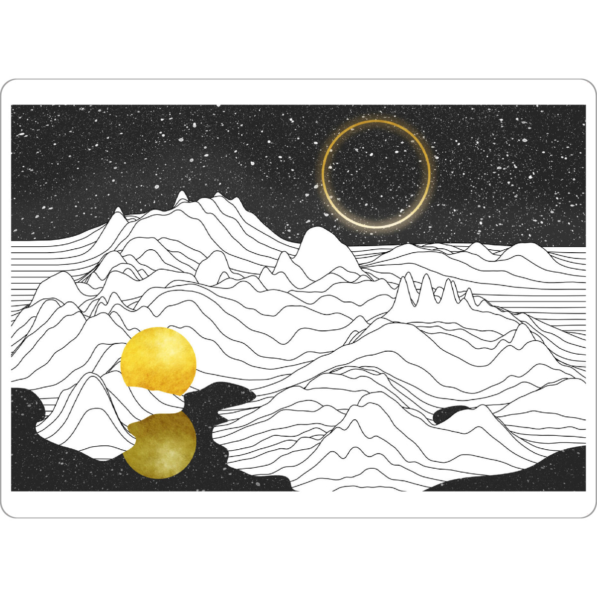 Tischset "Mono zwei Monde" artboxONE - Geometrie,Arcadia,Galaxy