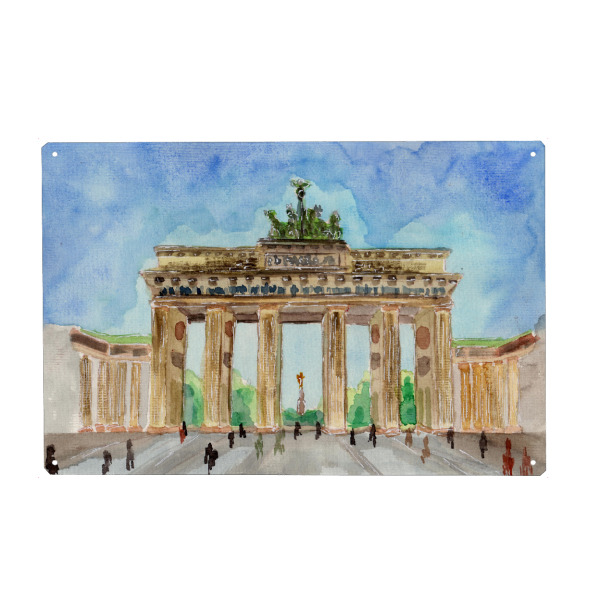 Metall Poster "Brandenburger Tor Berlin" artboxONE - Städte / Berlin,Architektur,Reise / Länder