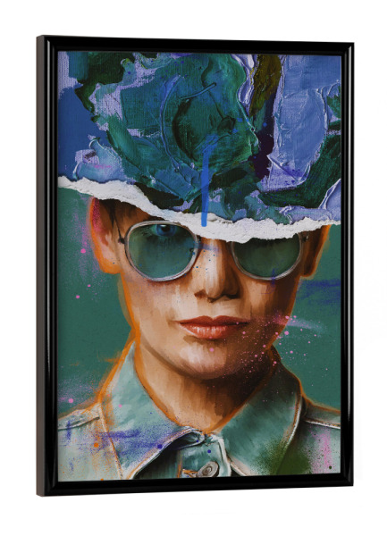 Poster mit schwarzem Rahmen "Lizzie Green" artboxONE - Abstrakt,Menschen,Fashion