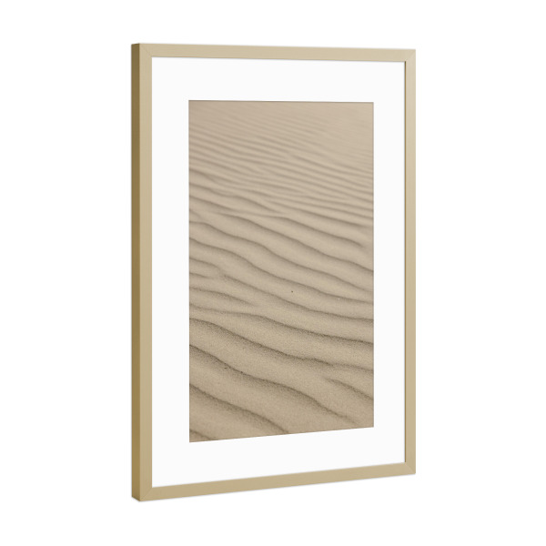 Poster mit Rahmen Gold "Sandverwehungen am Nordseestrand" artboxONE - Natur,Reise,Reise / Strand und Meer
