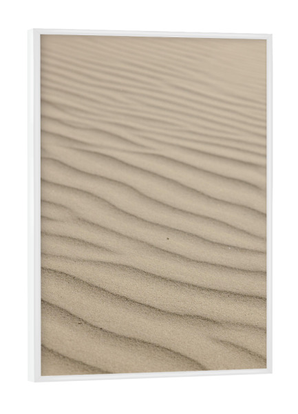 Poster mit weißem Rahmen "Sandverwehungen am Nordseestrand" artboxONE - Natur,Reise,Reise / Strand und Meer
