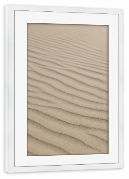 Poster mit Rahmen weiß "Sandverwehungen am Nordseestrand" artboxONE - Natur,Reise,Reise / Strand und Meer