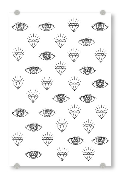 Acrylglasbild "Diamant Augen" artboxONE - Lustig