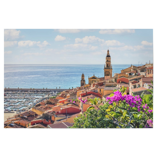Poster 30x20 cm "Menton, Sommeransicht" artboxONE - Städte,Reise,Architektur,Reise / Strand und Meer,Reise / Länder